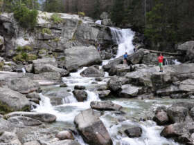 Waterfalls hihg tatras walking