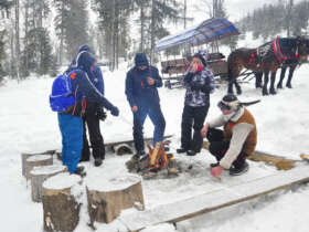 Picnic On Open Fire Winter Zdiar Tatras